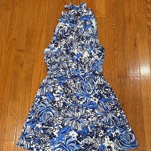 Lilly Pulitzer Blue and White Floral Dress